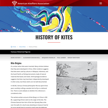 History of Kites | AKA American Kitefliers Association