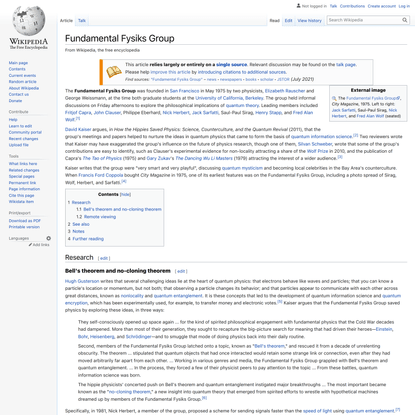Fundamental Fysiks Group - Wikipedia