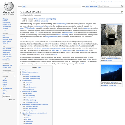 Archaeoastronomy - Wikipedia