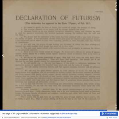 Manifesto of Futurism - Wikipedia