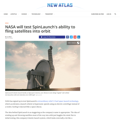 NASA will test SpinLaunch’s ability to fling satellites into orbit