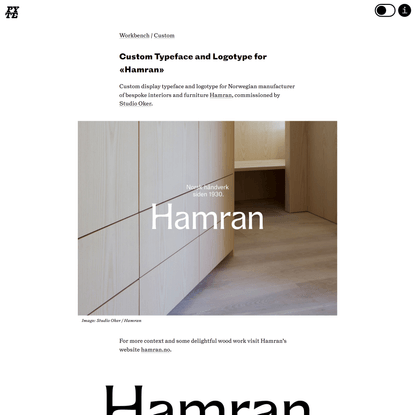 Custom Typeface and Logotype for «Hamran» – The Pyte Foundry
