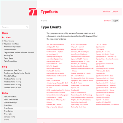 Typo Events · Typefacts
