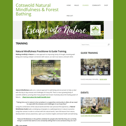 Training - Cotswold Natural Mindfulness &amp; Forest Bathing