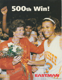 lady vols tennessee 500th Win Eastman pat summit