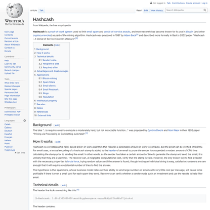 Hashcash - Wikipedia
