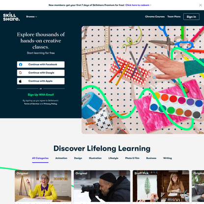 Online Learning: Creative Classes on Skillshare | Start for Free