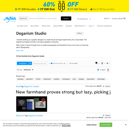 Degarism Studio « MyFonts