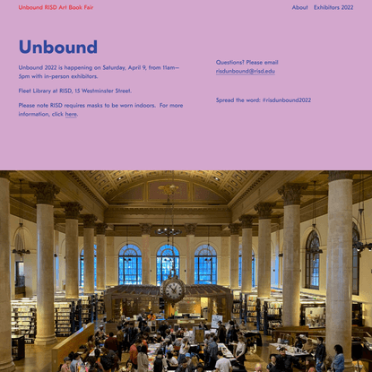 Unbound RISD Art Book Fair