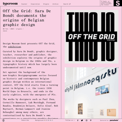 Off the Grid: Sara De Bondt documents the origins of Belgian graphic design - TypeRoom