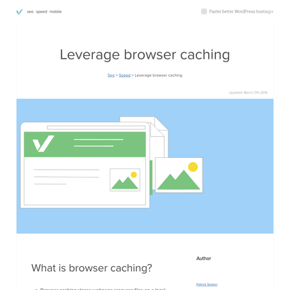 How to leverage browser caching of your website or blog