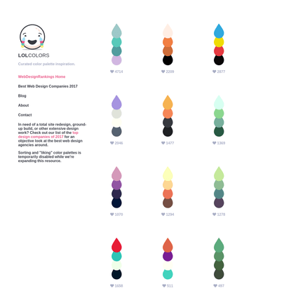 LOL Colors - Curated color palette inspiration
