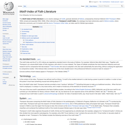Motif-Index of Folk-Literature - Wikipedia