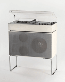 Dieter Rams, Audio 1 Radio Phonograph, model TC 40 with Speaker L 50, 1962. By Braun, Germany. 