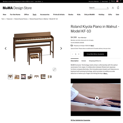 Roland Kiyola Piano in Walnut - Model KF-10