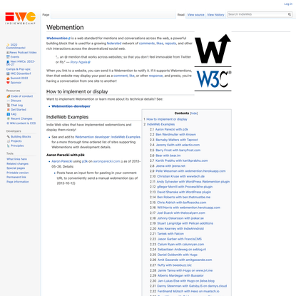 Webmention - IndieWeb