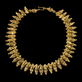  Roman gold necklace composed of forty ibex heads, 2nd-3rd century AD