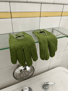 1980s Armani Tonal Green Gloves