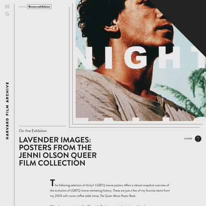 Lavender Images: Posters from the Jenni Olson Queer Film Collection - Exhibition - Harvard Film Archive