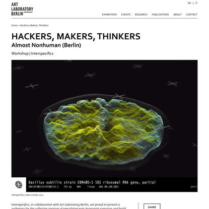 Hackers, Makers, Thinkers - Art Laboratory Berlin