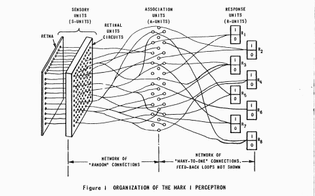 Illustration from Frank Rosenblatt, Principles of Neurodynamics: Perceptrons and the Theory of Brain Mechanisms, 