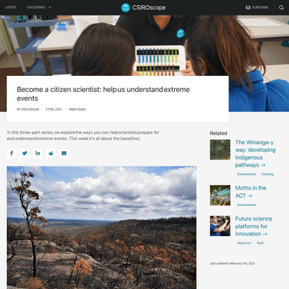 Become a citizen scientist: help us understand extreme events – CSIROscope