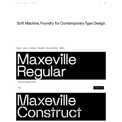 Soft Machine Typefaces