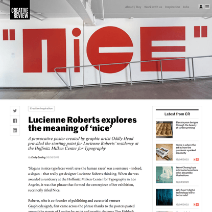 Lucienne Roberts explores the meaning of ‘nice’