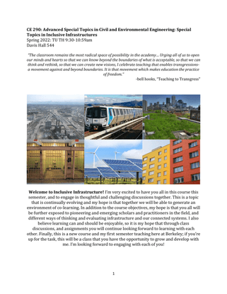 UC Berkeley CE290: Inclusive Infrastructures