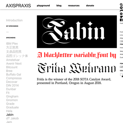Axis-Praxis: Variable Fonts in the browser