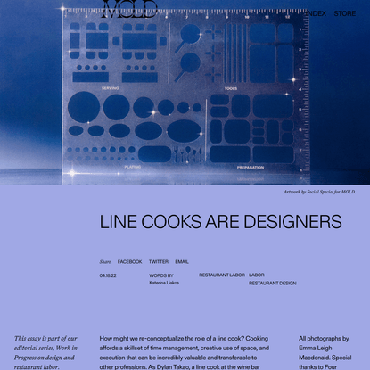 Line Cooks Are Designers - MOLD :: Designing the Future of Food