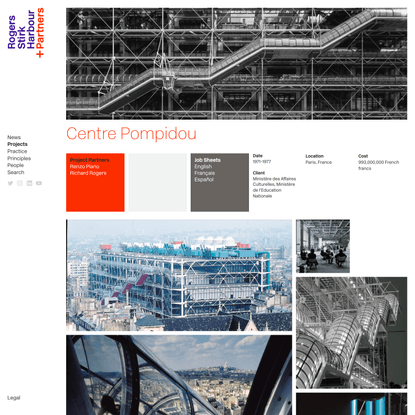 Centre Pompidou – Culture &amp; Leisure – Projects – Rogers Stirk Harbour + Partners | RSHP