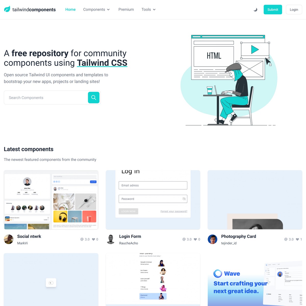 Tailwind CSS Components. Examples And Templates — Are.na