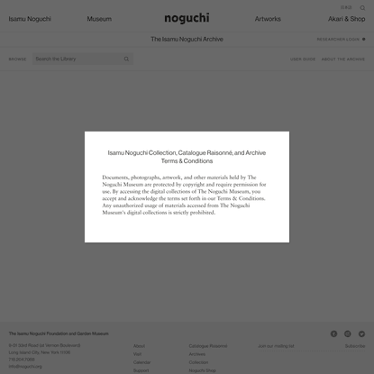 The Isamu Noguchi Archive : Browse Library