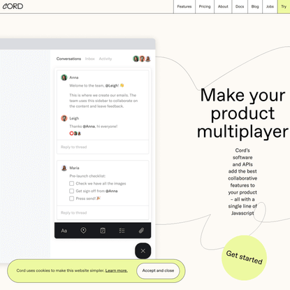 Cord | Make your product multiplayer