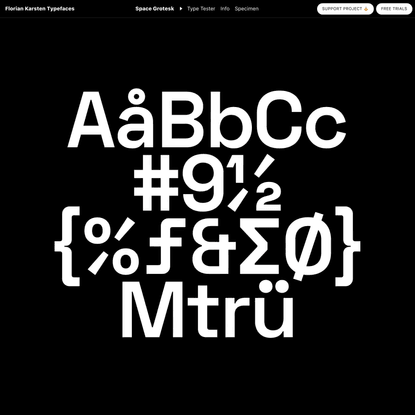 Space Grotesk | Florian Karsten Typefaces