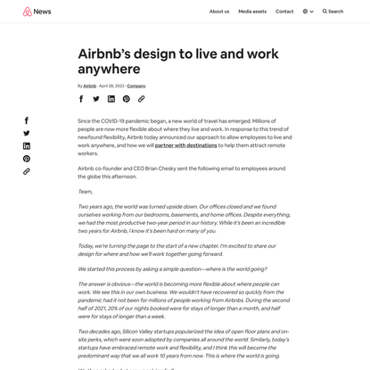Airbnb’s design to live and work anywhere