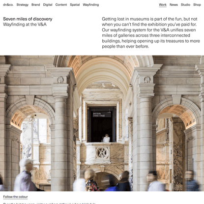 Wayfinding at the V&amp;A | dn&amp;co.