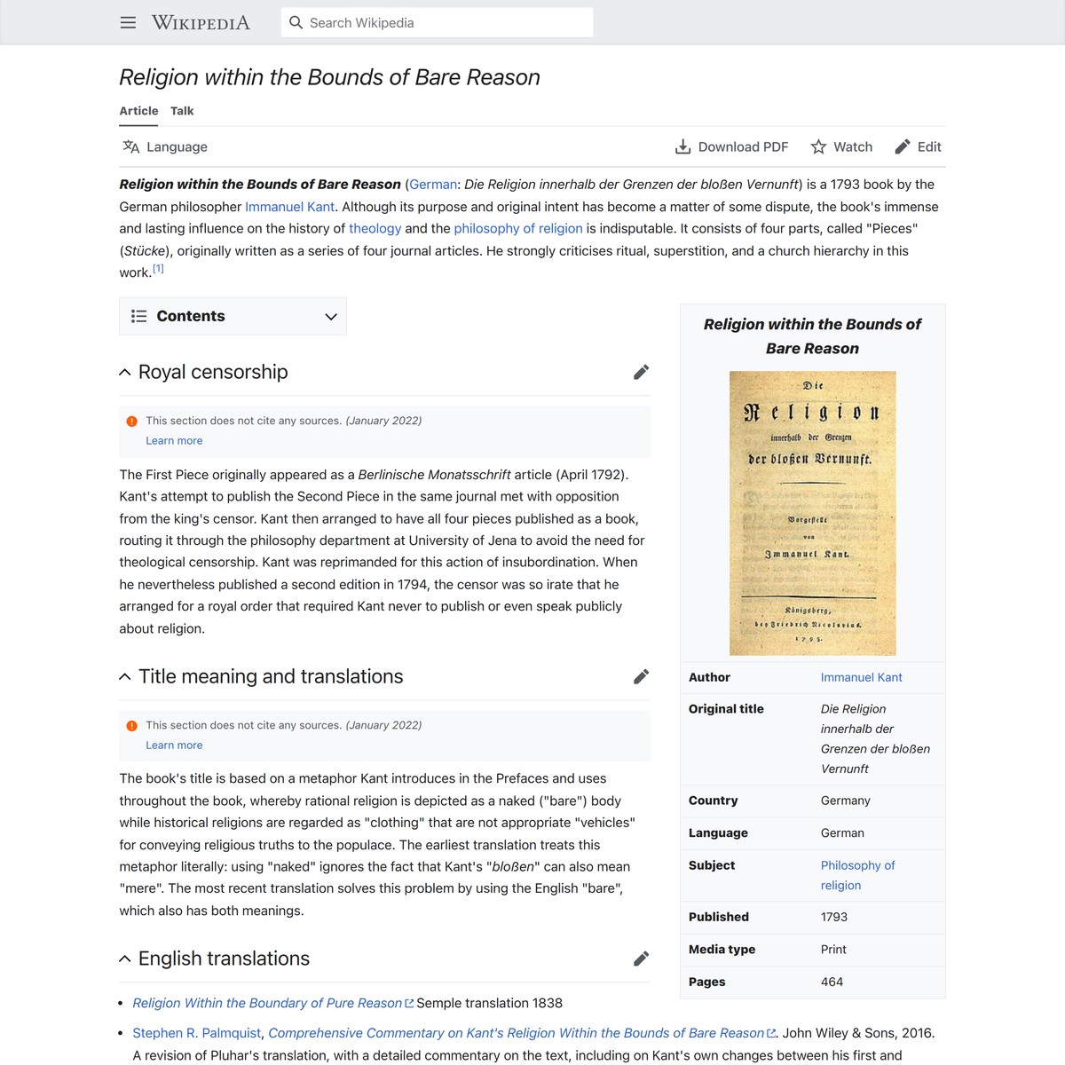 Religion Within The Bounds Of Bare Reason - Wikipedia — Are.na