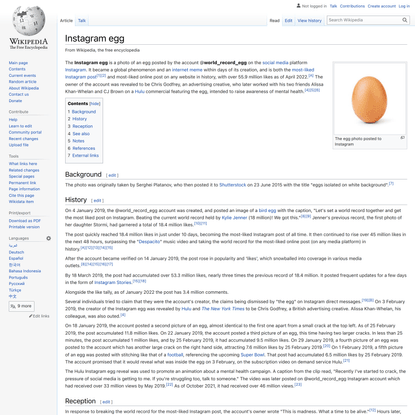 Instagram egg - Wikipedia