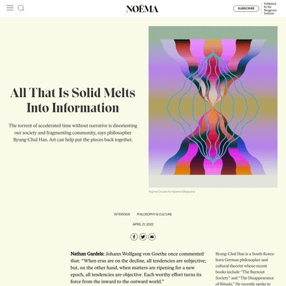 All That Is Solid Melts Into Information | NOEMA
