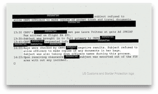US Customs and Border Protection Logs—Citizenfour