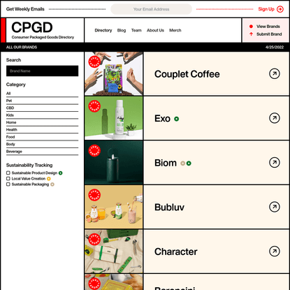 Browse All Brands | CPGD.XYZ - The Consumer Packaged Goods Directory