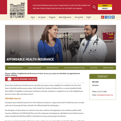 Affordable Health Insurance - Henry Street Settlement