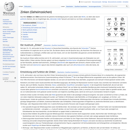 Zinken (Geheimzeichen) – Wikipedia
