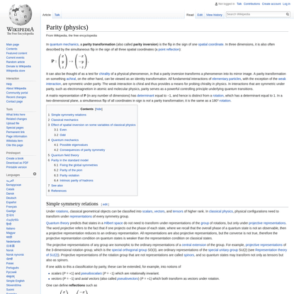 Parity (physics) - Wikipedia