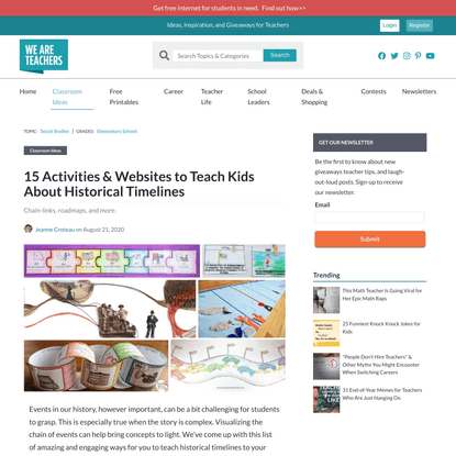 15 Activities &amp; Websites to Teach Kids About Historical Timelines
