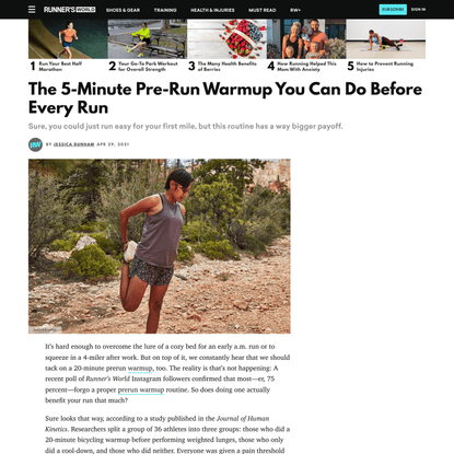 The Quick and Easy 5-Minute Warmup You Should Be Doing Before Every Run