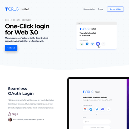 Torus Labs | One-click login for Web 3.0
