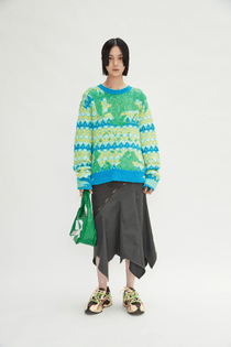 Andersson Bell | 앤더슨벨 UNISEX SUBMERGE NORDIC SWEATER atb669u(SKY BLUE/NEON)